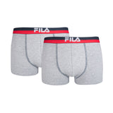 FILA Herren Boxer Shorts - Vorteilspack, Logobund, Urban, Cotton Stretch, einfarbig
