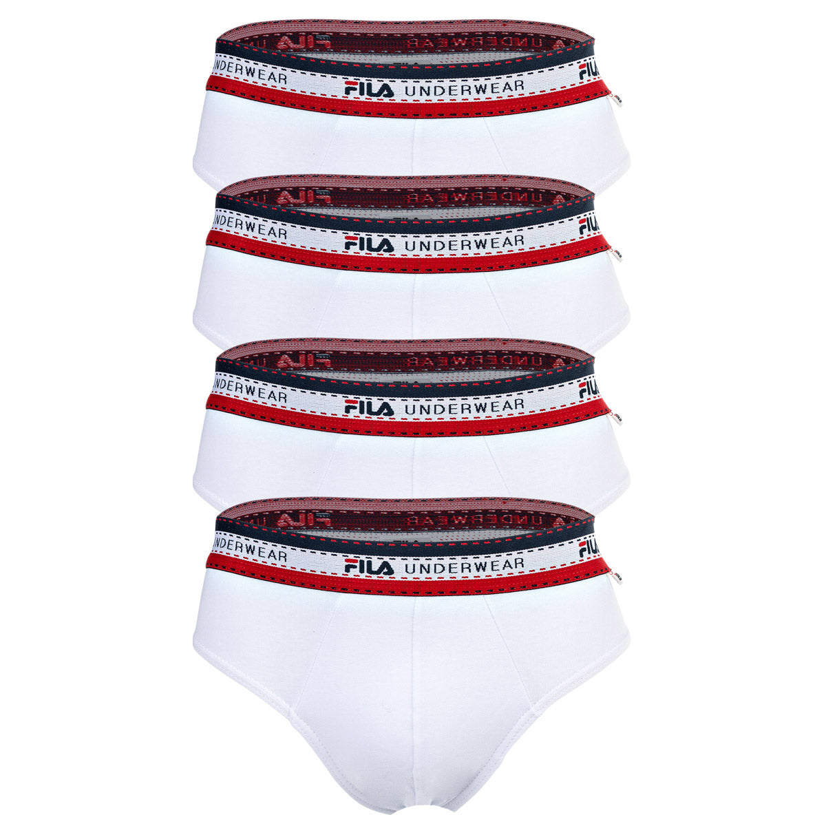 FILA Herren Slip, Multipack - Briefs, Logobund, Cotton Stretch, einfarbig