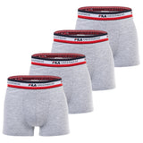 FILA Herren Boxer Shorts, Multipack - Logobund, Cotton Stretch, einfarbig