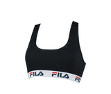 FILA Damen Bustier -  ungepolsterter Bra, ohne Bügel, Baumwolle, einfarbig
