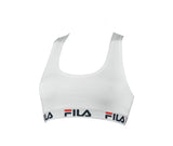 FILA Damen Bustier -  ungepolsterter Bra, ohne Bügel, Baumwolle, einfarbig