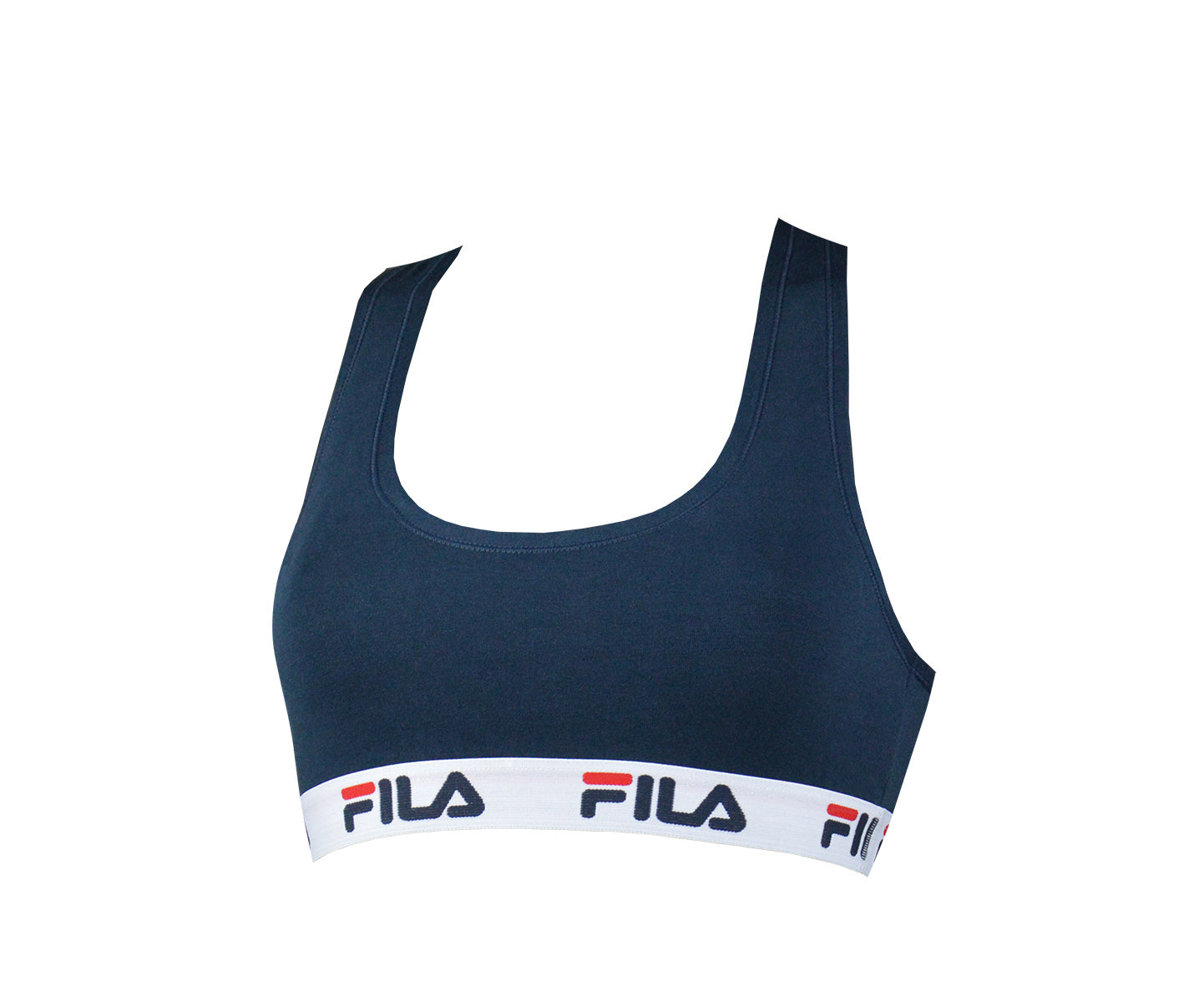FILA Damen Bustier -  ungepolsterter Bra, ohne Bügel, Baumwolle, einfarbig