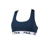 FILA Damen Bustier -  ungepolsterter Bra, ohne Bügel, Baumwolle, einfarbig