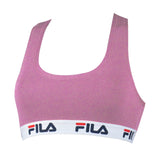 FILA Damen Bustier -  ungepolsterter Bra, ohne Bügel, Baumwolle, einfarbig