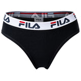 FILA Damen Slip - Regular Waist, Brief mit breitem Logo-Bund, Baumwolle, einfarbig
