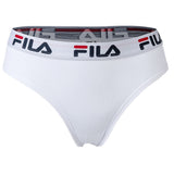 FILA Damen Slip - Regular Waist, Brief mit breitem Logo-Bund, Baumwolle, einfarbig