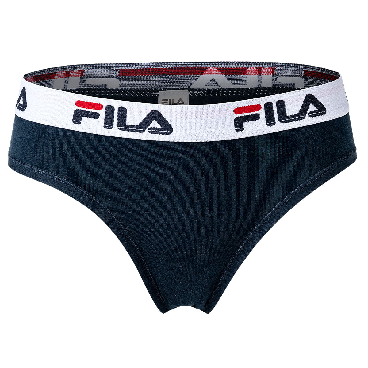 FILA Damen Slip - Regular Waist, Brief mit breitem Logo-Bund, Baumwolle, einfarbig