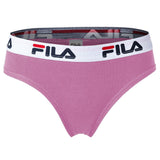 FILA Damen Slip - Regular Waist, Brief mit breitem Logo-Bund, Baumwolle, einfarbig