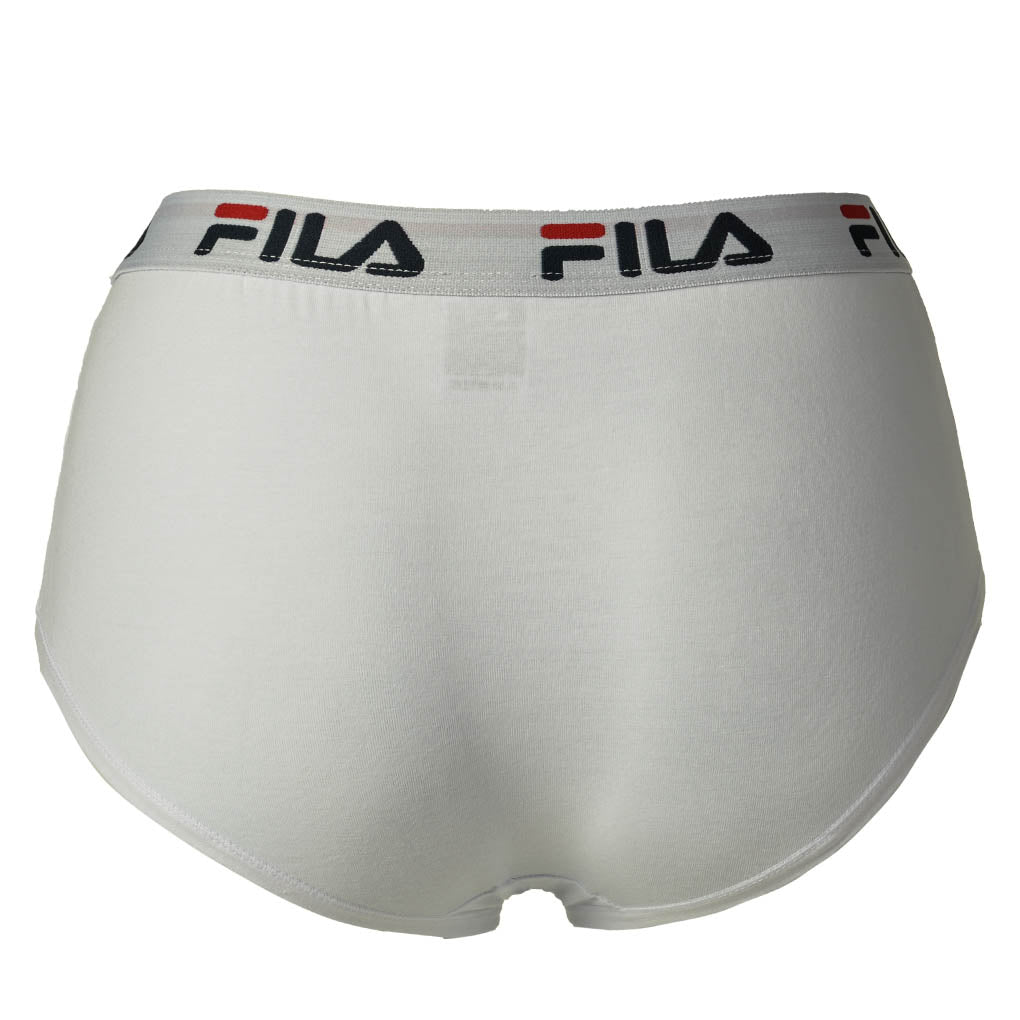 FILA Damen Hipster Slips, Vorteilspack - Pants, Logo-Bund, Cotton Stretch, einfarbig, XS-XL