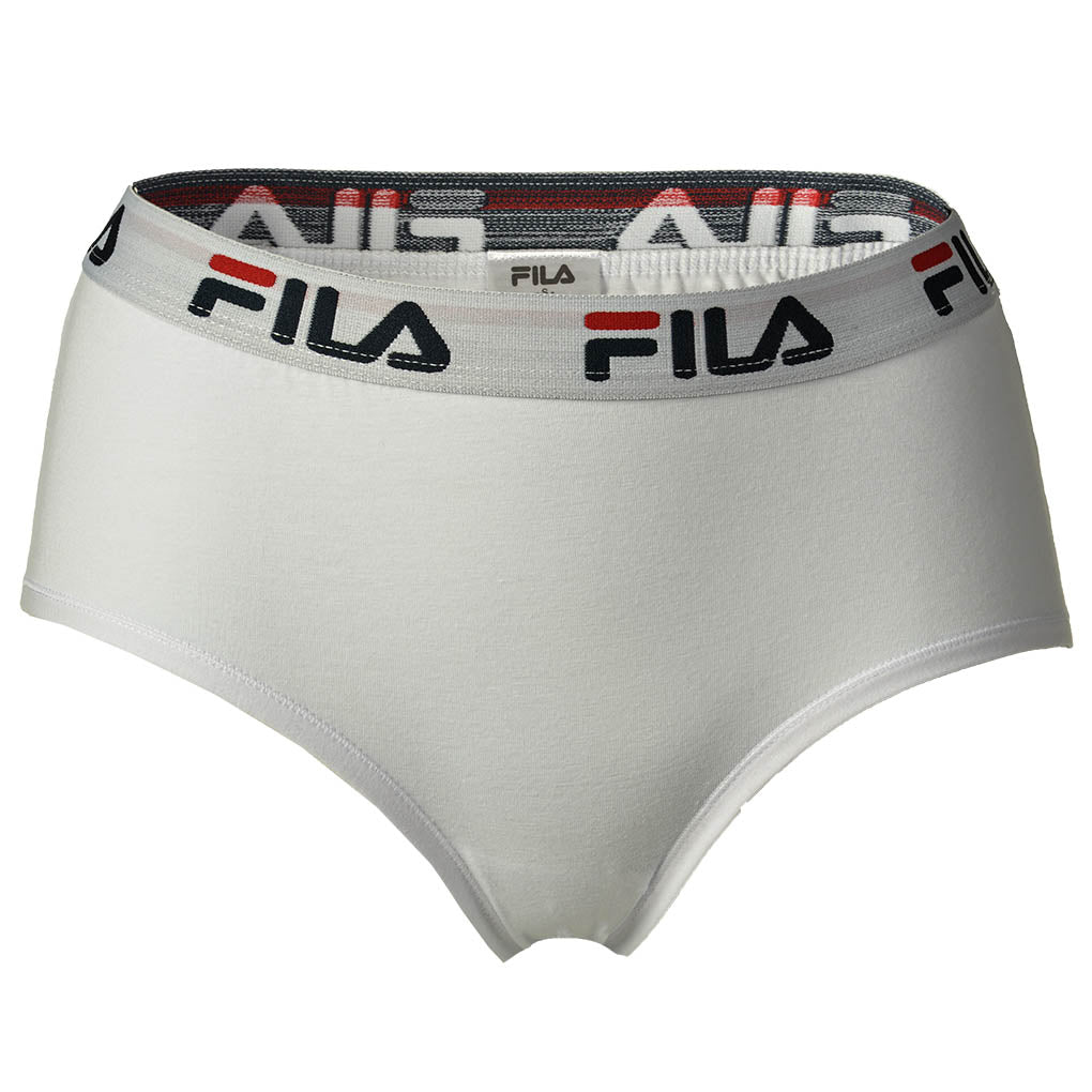 FILA Damen Hipster Slip - Pants, Logo-Bund, Cotton Stretch, einfarbig, XS-XL