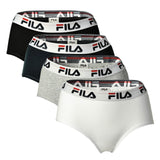FILA Damen Hipster - 4er Pack Slip, Logo-Bund, Cotton Stretch, einfarbig