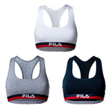 FILA Damen Bustier, Vorteilspack - Bra, Sport-BH, Racerback, Cotton Stretch, XS-XL