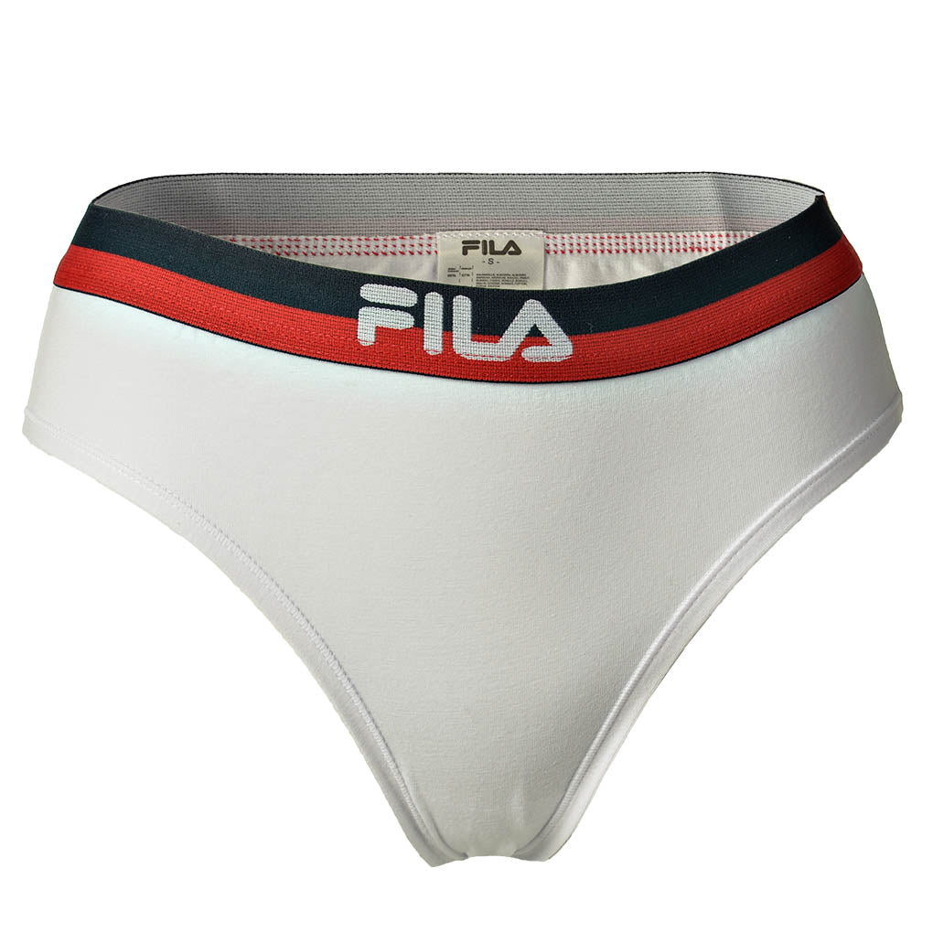 FILA Women's String - Regular Waist, Logo Waistband, Cotton Stretch, plain, XS-XL