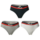 FILA Damen Strings, Vorteilspack - Regular Waist, Logo-Bund, Cotton Stretch, XS-XL