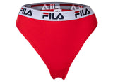 FILA Damen String - Regular Waist, breiter Logo-Bund, Baumwolle, einfarbig