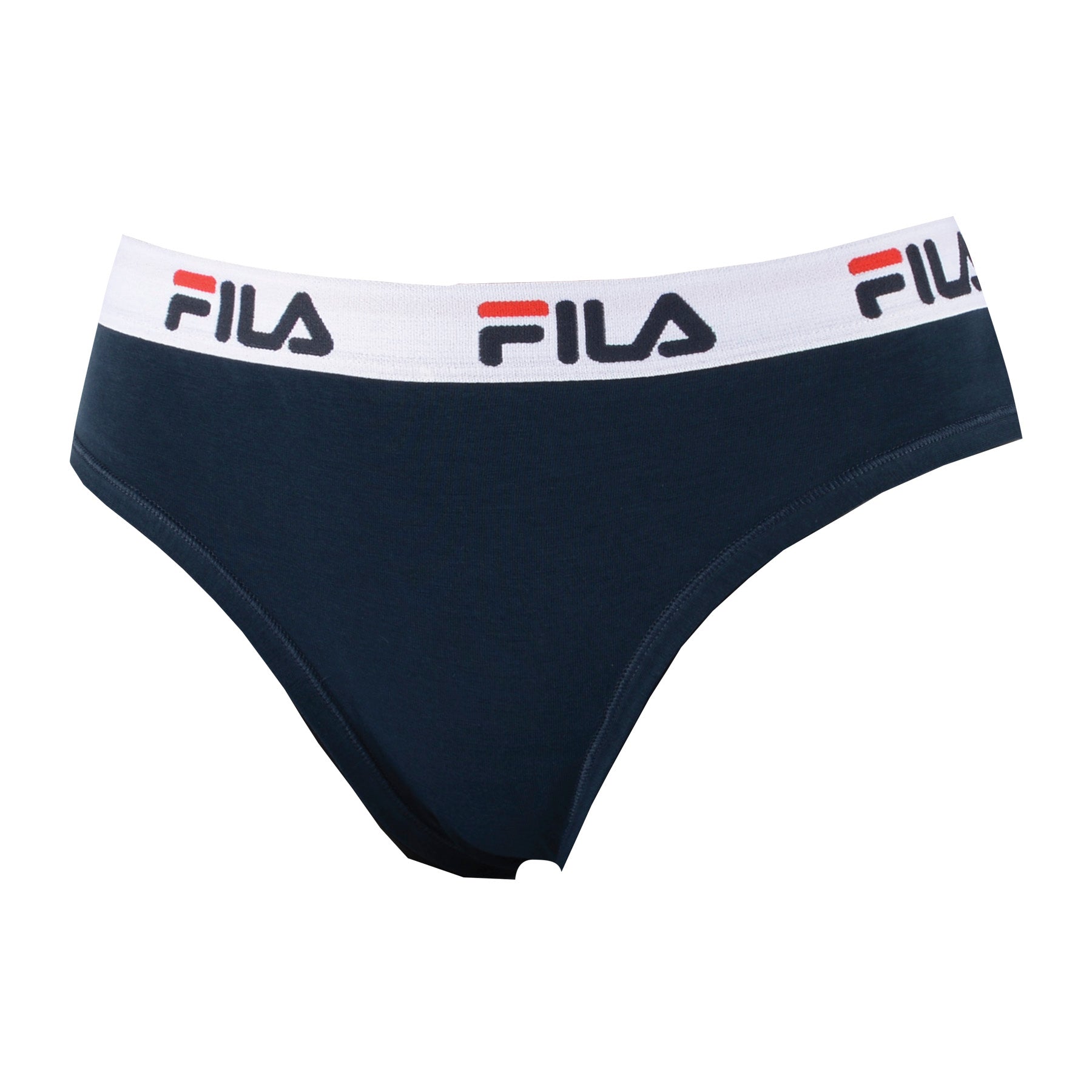 FILA Damen Strings, Vorteilspack - Regular Waist, breiter Logo-Bund, Baumwolle, einfarbig