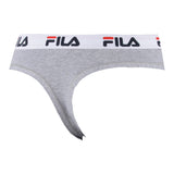 FILA Damen Strings, Vorteilspack - Regular Waist, breiter Logo-Bund, Baumwolle, einfarbig