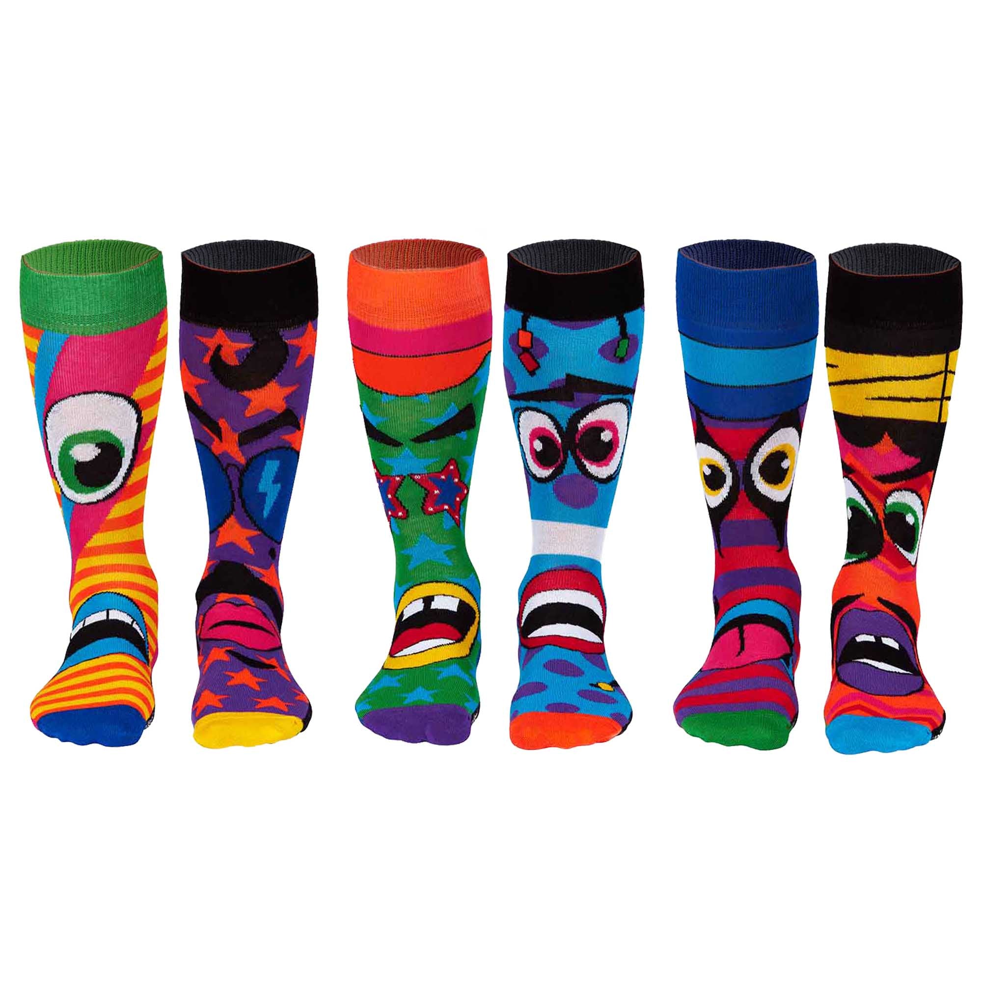 United Oddsocks Herren Socken, 6 Socken Pack - Strumpf, Mottomotive