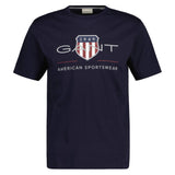 GANT Herren T-Shirt - REGULAR ARCHIVE SHIELD, Rundhals, kurzarm, Baumwolle, Print