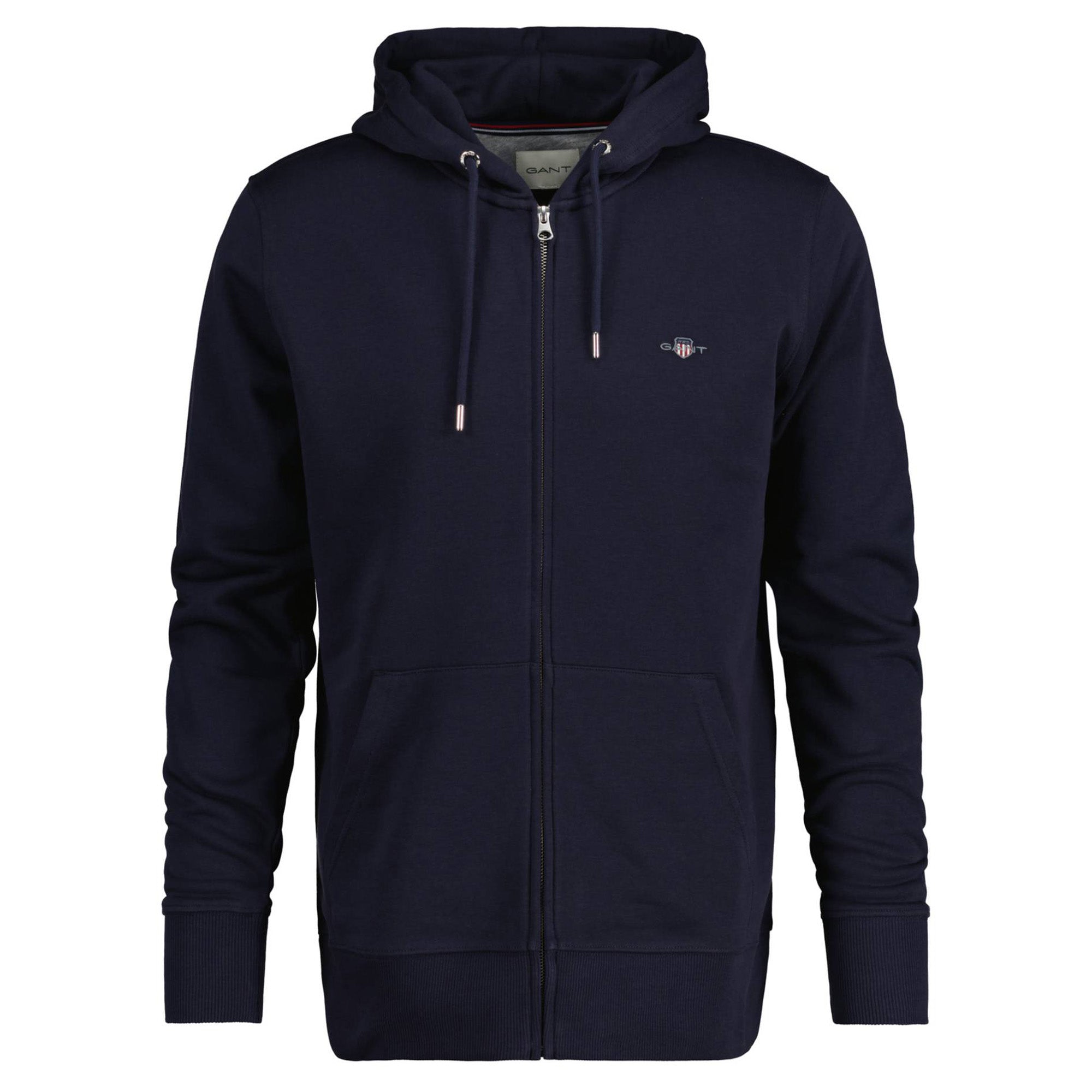 GANT Herren Sweatjacke - REGULAR SHIELD FULL ZIP HOODIE, Kapuze, Baumwoll-Mix