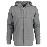 GANT Herren Sweatjacke - REGULAR SHIELD FULL ZIP HOODIE, Kapuze, Baumwoll-Mix