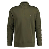 GANT Herren Sweatshirt - REGULAR SHIELD HALF ZIP SWEAT, Reißverschluss-Kragen, Logo