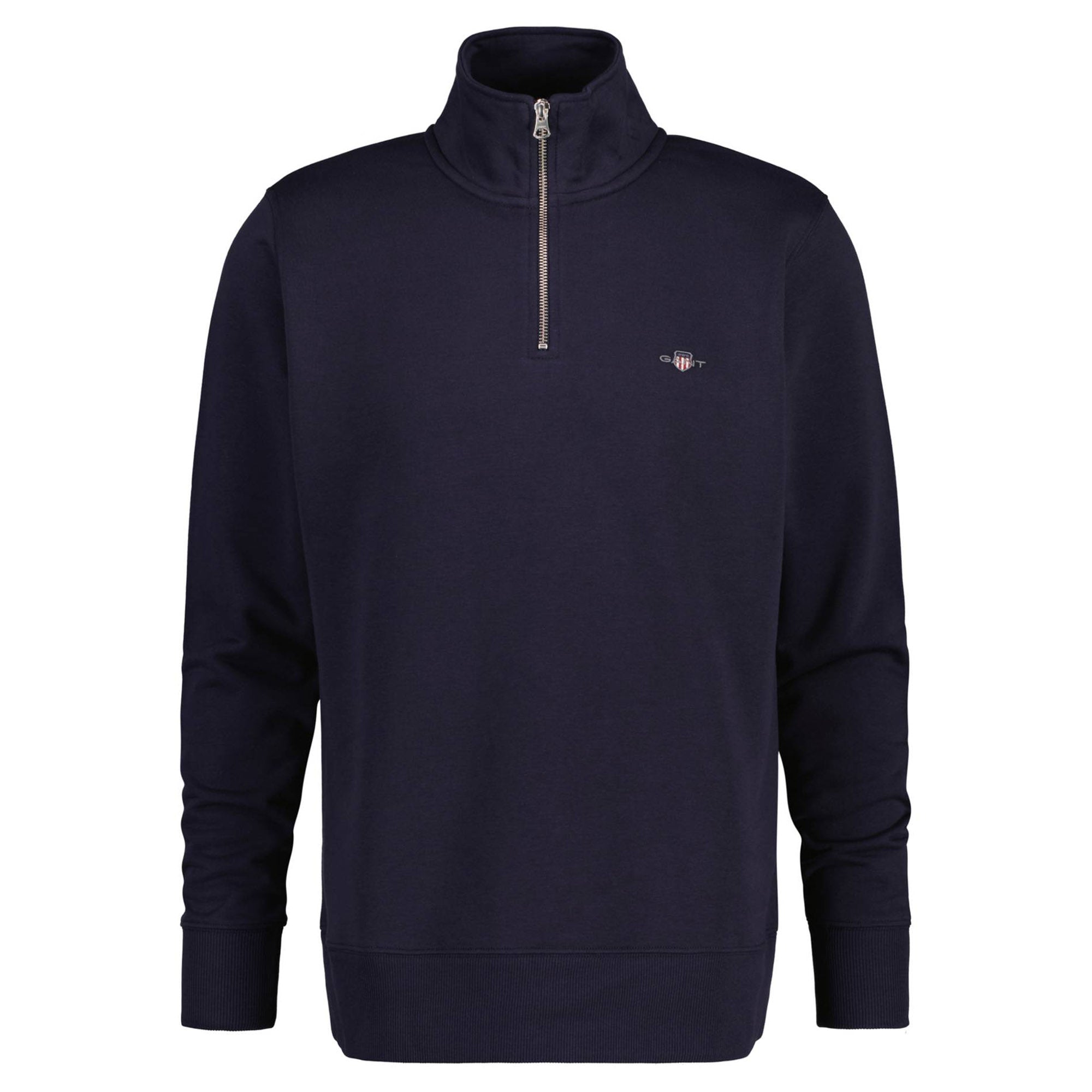 GANT Men's Sweatshirt - REGULAR SHIELD HALF ZIP SWEAT, zip collar, logo