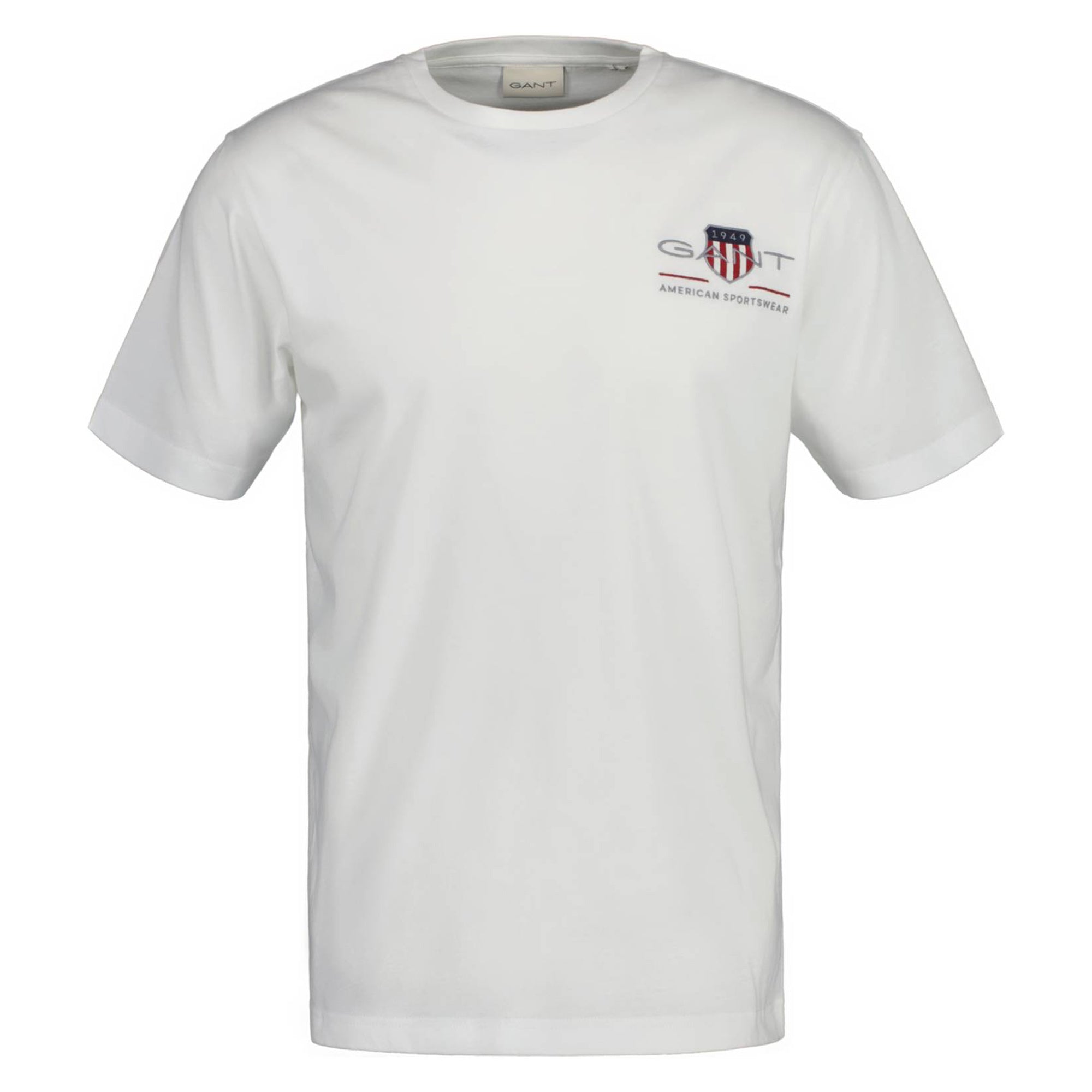 GANT Herren T-Shirt - REG ARCHIVE SHIELD EMB, Rundhals, kurzarm, Stickerei