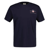 GANT Herren T-Shirt - REG ARCHIVE SHIELD EMB, Rundhals, kurzarm, Stickerei
