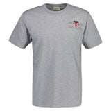 GANT Herren T-Shirt - REG ARCHIVE SHIELD EMB, Rundhals, kurzarm, Stickerei