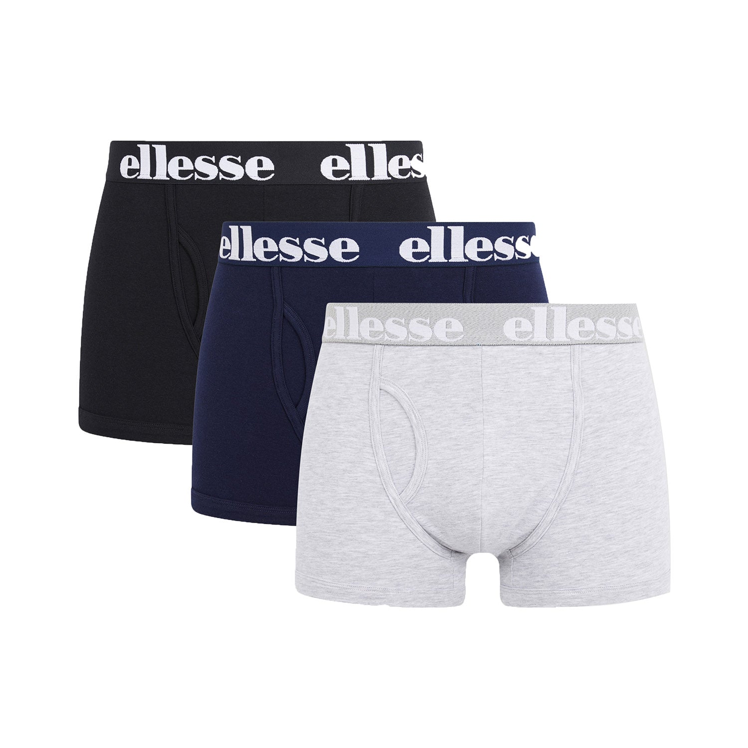 ellesse Men's Boxer Shorts HALI, 3-pack - Fashion Trunks, Logo, Cotton Stretch
