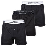 Happy Shorts Herren Webboxershorts, 3er Pack - American Style, Baumwolle, gemustert