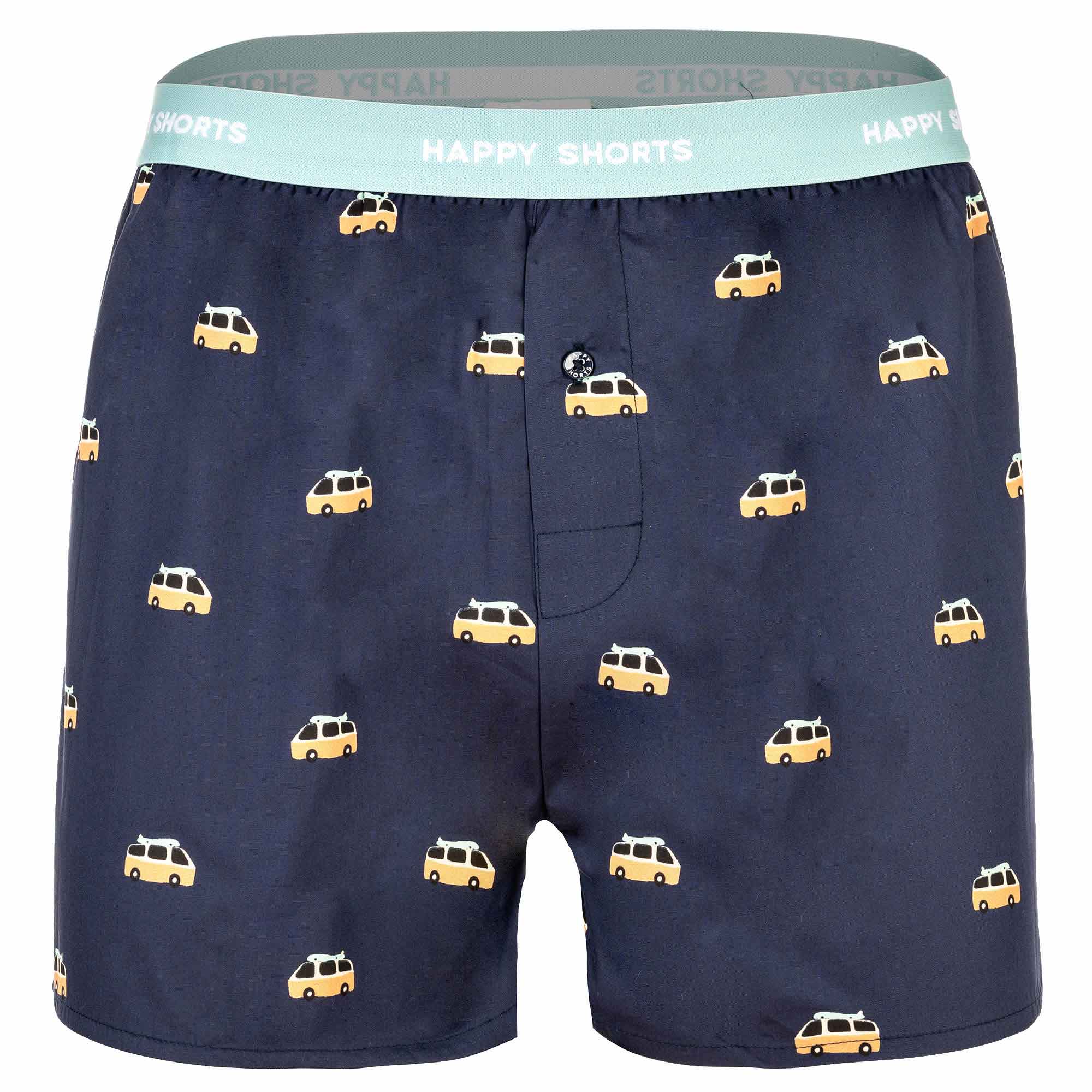 Happy Shorts Herren Webboxershorts - American Style, Baumwolle, gemustert