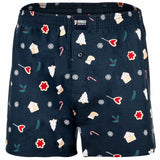 Happy Shorts Herren Webboxershorts - X-MAS, American Style, Baumwolle, Weihnachtsprint