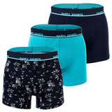 Happy Shorts Herren Boxer Shorts, 3er Pack - Retro Jersey, Logobund