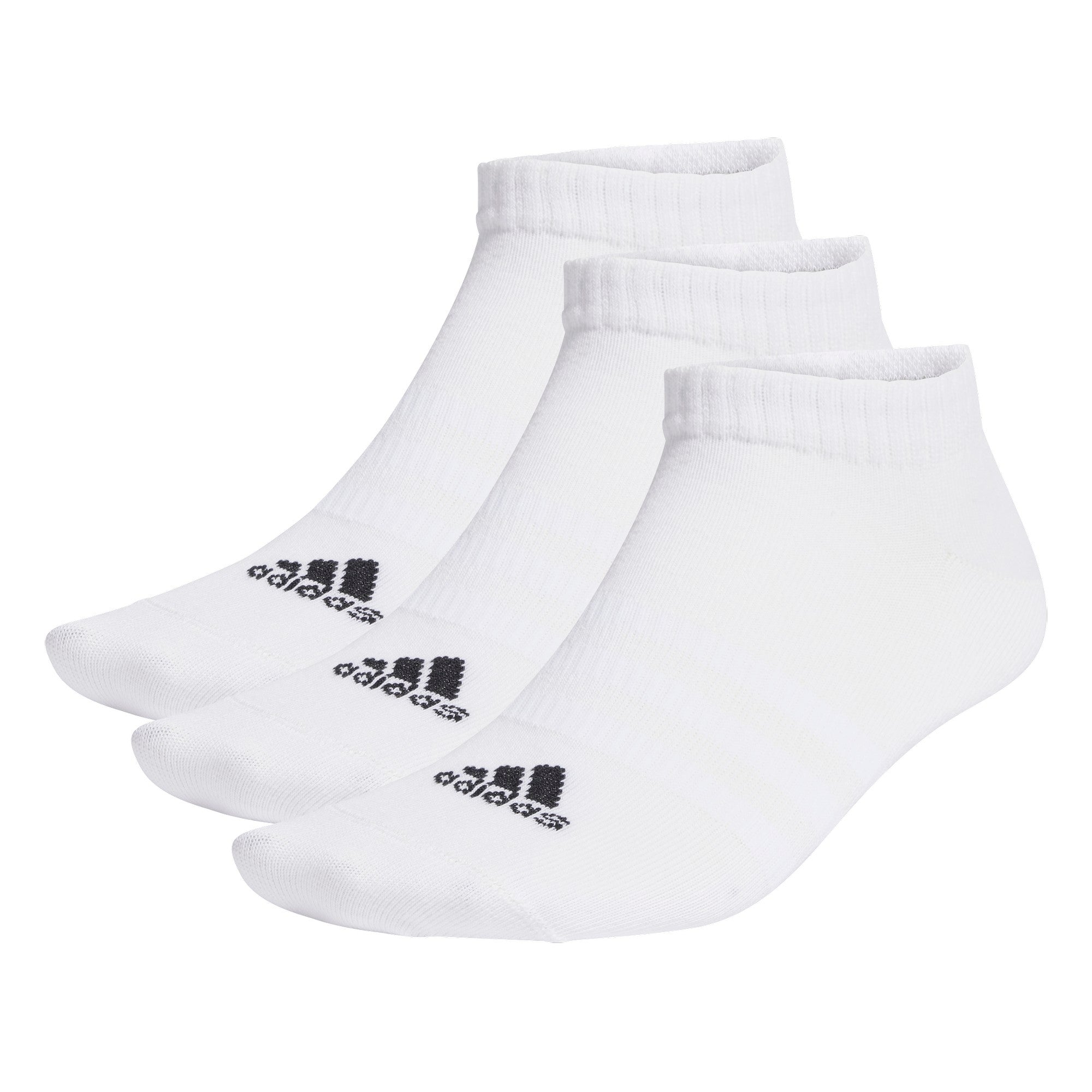 adidas Unisex Sneakersocken, 3er Pack - Thin and Light Sportswear Low Cut Socks, Logo, einfarbig