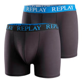 REPLAY Herren Boxer Shorts, 2er Pack - Trunks, Cotton Stretch