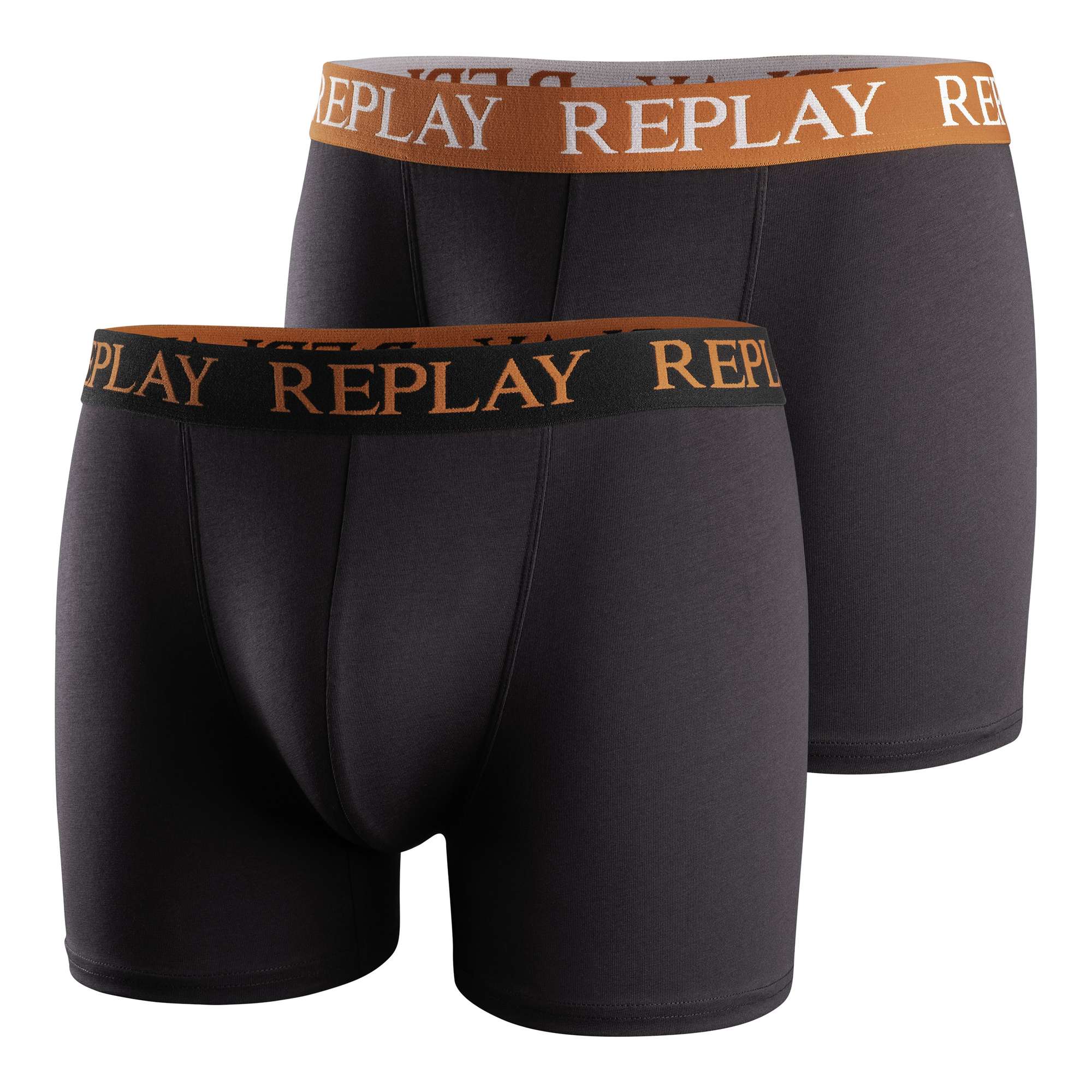 REPLAY Herren Boxer Shorts, 2er Pack - Trunks, Cotton Stretch
