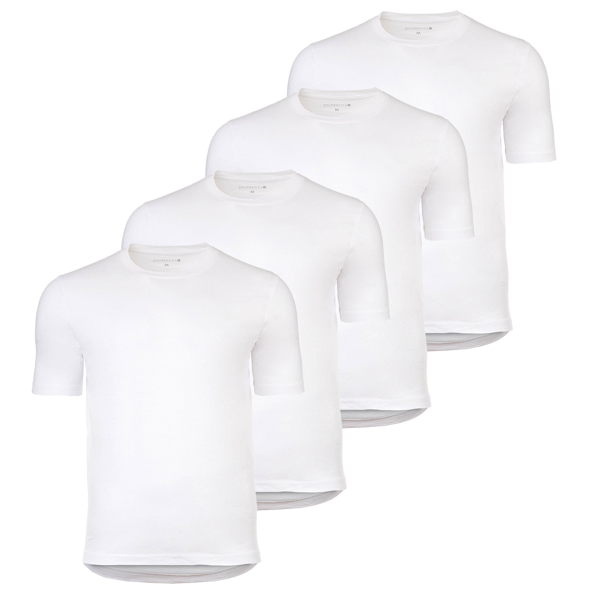 YOURBASICS Herren T-Shirt, 4er Pack - IAN, Baumwolle, Regular Fit, Rundhals, Basic