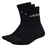 adidas Unisex Socken, 3er Pack - Linear Crew Cushioned, Logo, gepolstert, einfarbig
