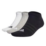 adidas Unisex Sneaker Socks, 3-pack - Thin and Light Sportswear Low Cut Socks, logo, solid color