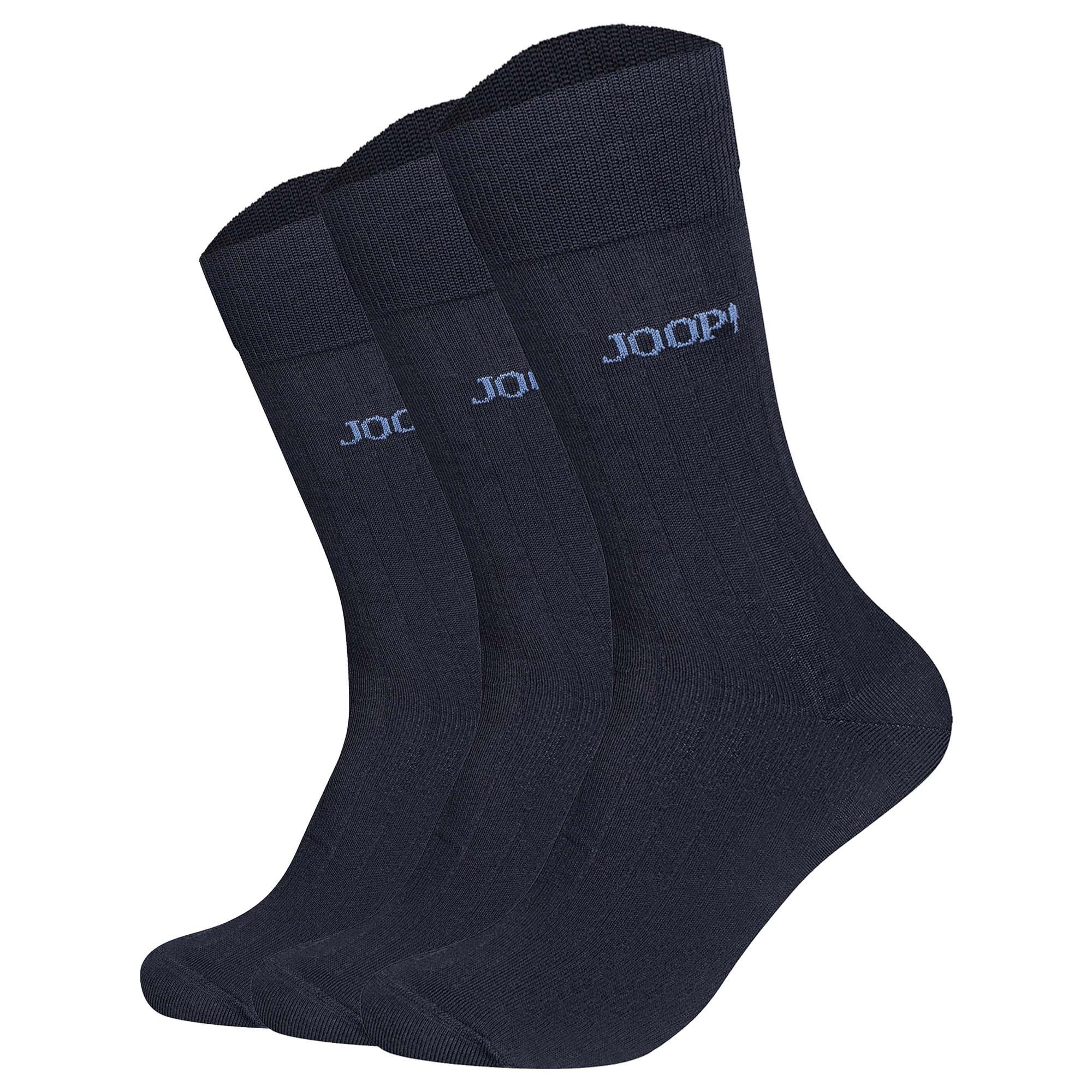 JOOP! Unisex Socken, 3er Pack - Premium Essential Mercerised Socks, Logo, einfarbig