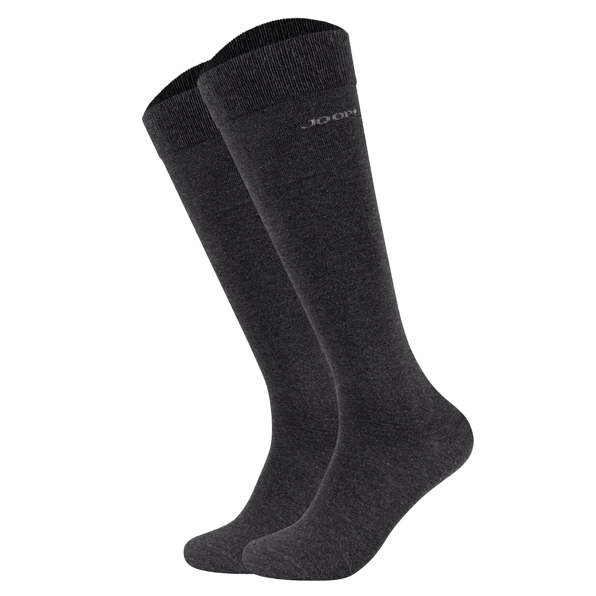 JOOP! Men's Knee-High Socks, 2-pack - Premium Essential Cotton Knee High, logo, single-colored