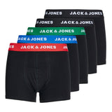 JACK&JONES Jungen Boxershorts, 5er Pack - JACHUEY TRUNKS, Baumwoll-Stretch, Logobund