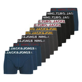 JACK&JONES Herren Boxershorts, 12er Pack -  JACCOLTON SOLID TRUNKS 12 PACK, Baumwollmischung