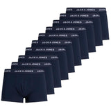 JACK&JONES Herren Boxer Shorts, 10er Pack - JACSOLID, Trunks, Baumwoll-Stretch, Logo einfarbig