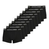 Jack & Jones Men's Boxer Shorts, 10 Pack - JACSOLID, Trunks, Cotton Stretch, Logo Unicolored