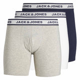 JACK&JONES men's boxer shorts, 3-pack - JACSOLID, stretch cotton, solid colour