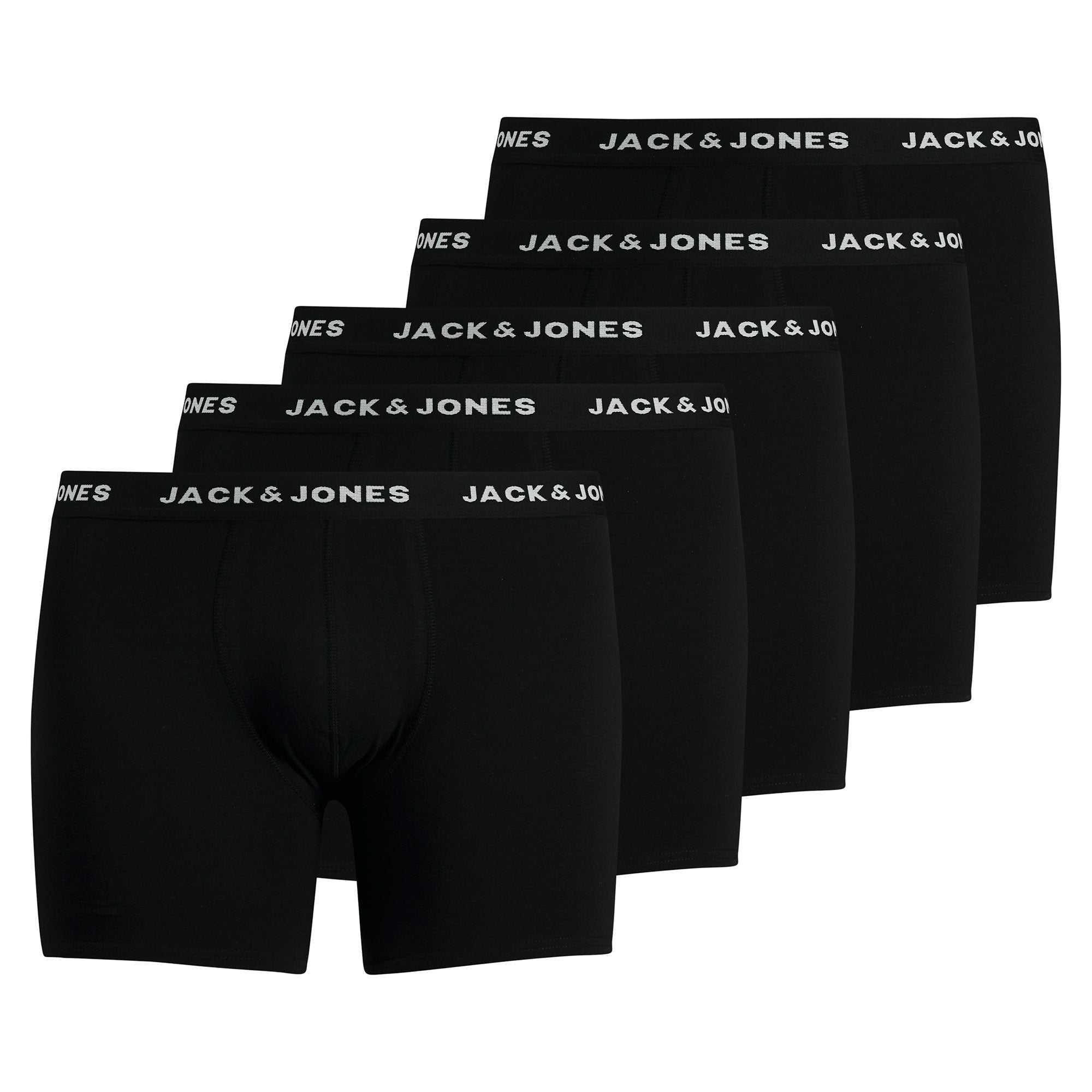 JACK&JONES Herren Boxer Shorts, 5er Pack - JACHUEY TRUNKS PLUS, Baumwoll-Stretch