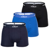 s.Oliver Herren Boxershorts, 3er Pack - Boxerbrief, Baumwoll-Stretch